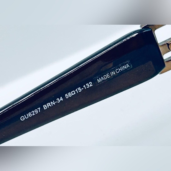 Guess GU6297 Brown Oval Sunglasses Frames Only - Picture 8 of 8